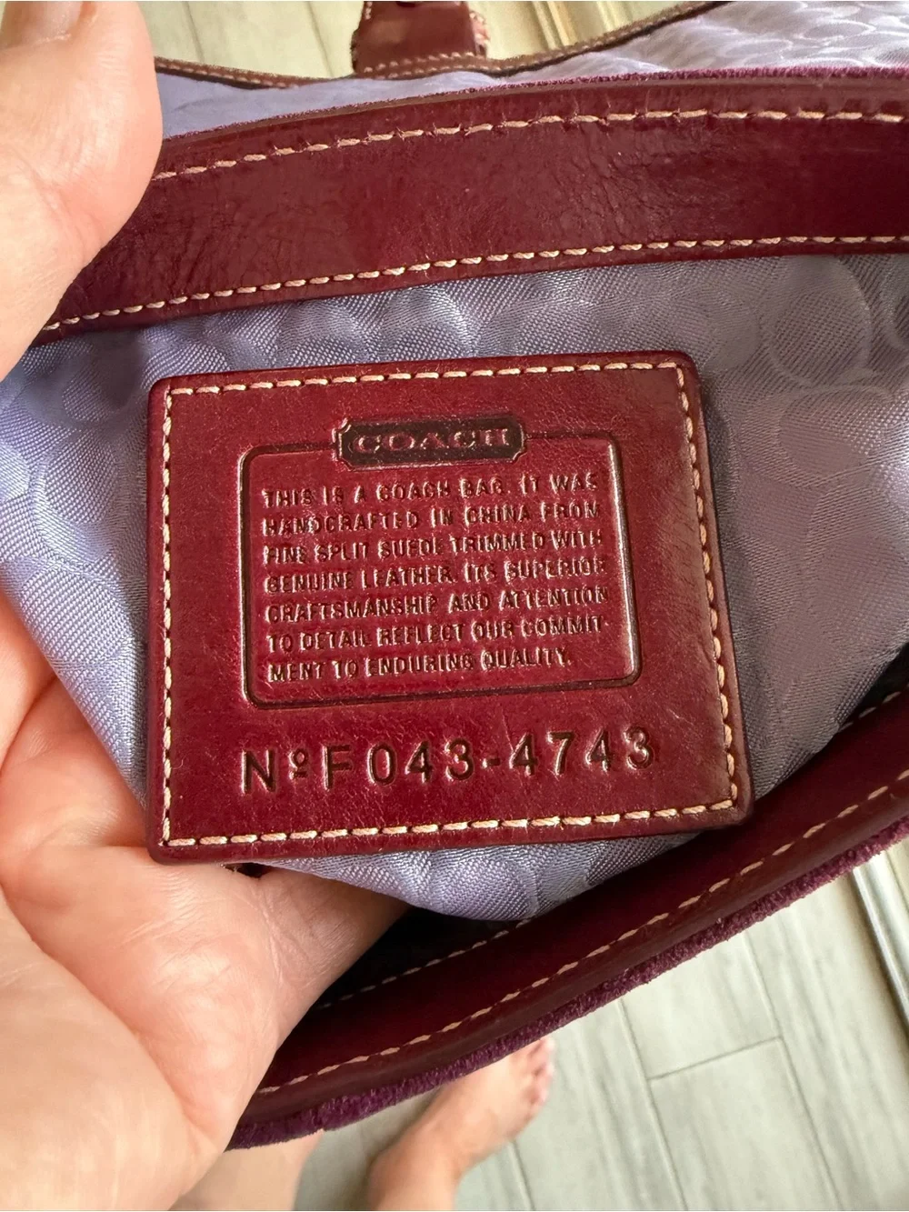 Vintage Coach Soho Plum Suede Buckle Flap Bag 2004-2005 Rare Y2K